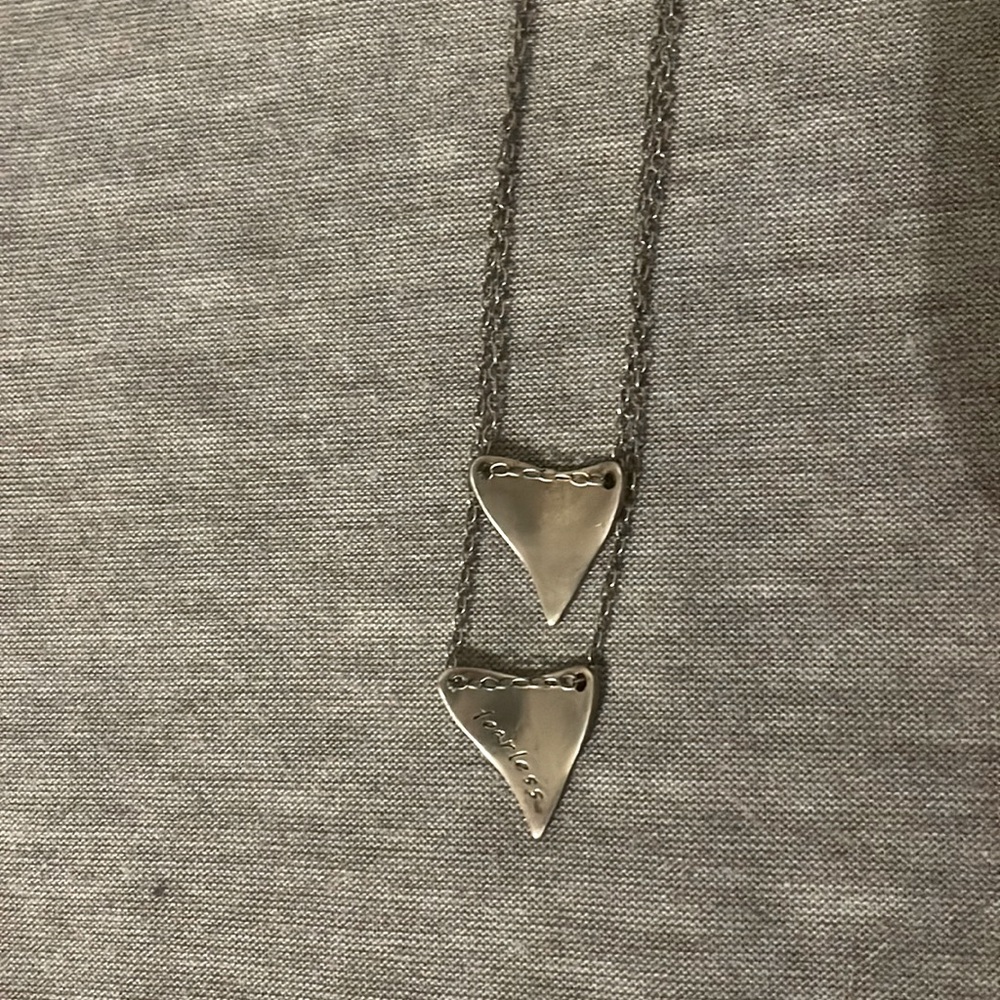 “Fearless” set of 2 shark tooth sterling silver necklaces by Soul Peaces on Etsy